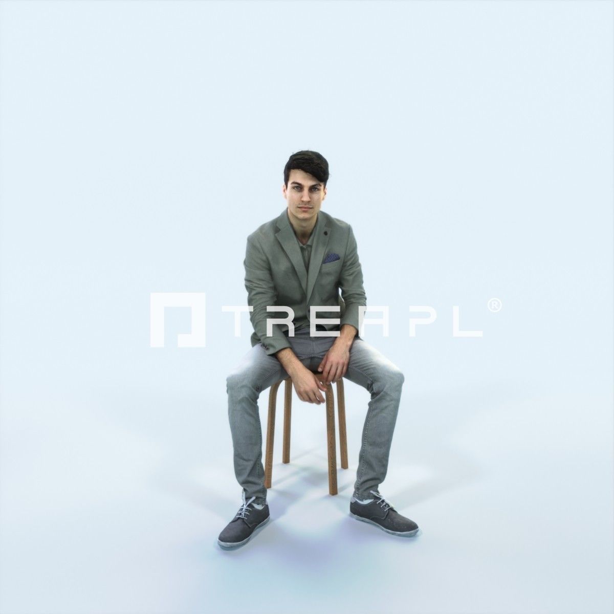 3D PEOPLE CROWDS -PLAZA SQUARE -  ULTIMATE SPEED SOLUTION   Low-poly 3D model_26