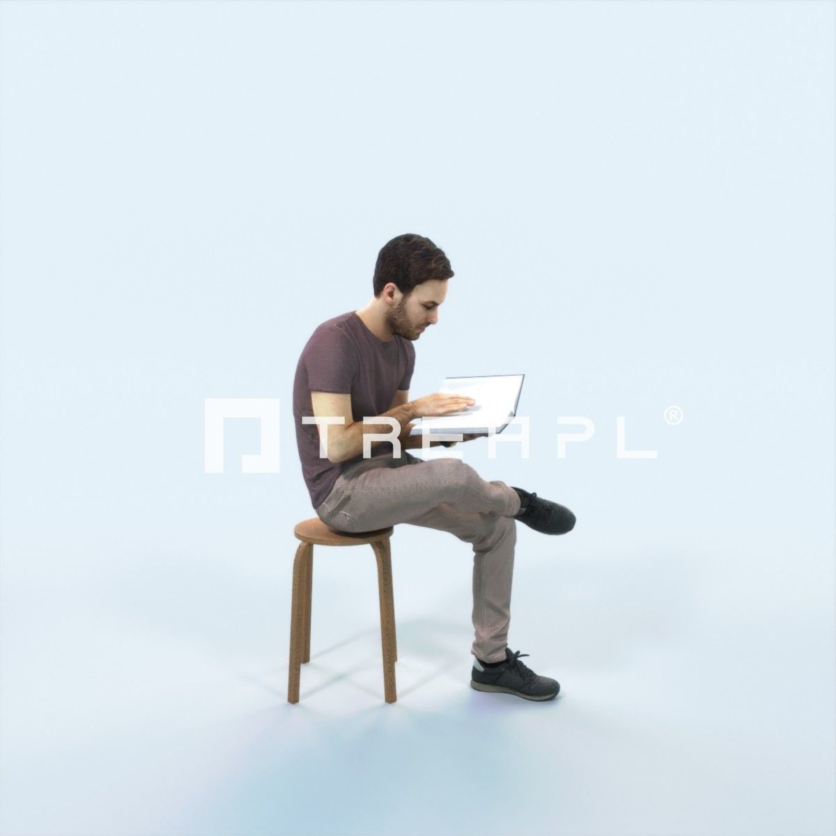 3D PEOPLE CROWDS -PLAZA SQUARE -  ULTIMATE SPEED SOLUTION   Low-poly 3D model_20