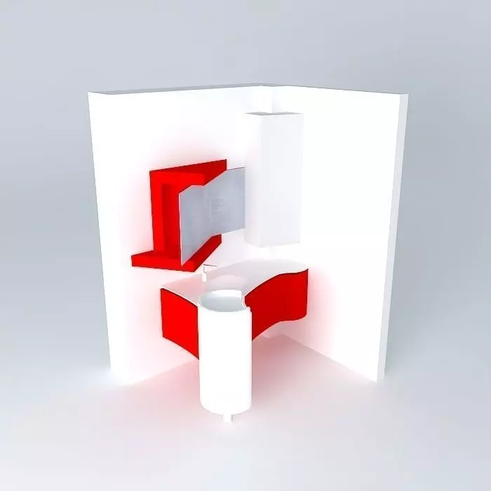 Bathroom furniture set Free 3D model