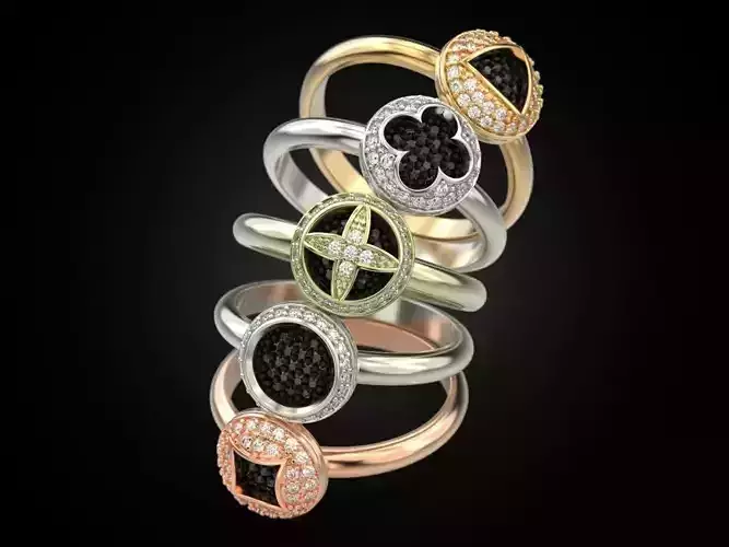 Adorable Rings 3 3D print model
