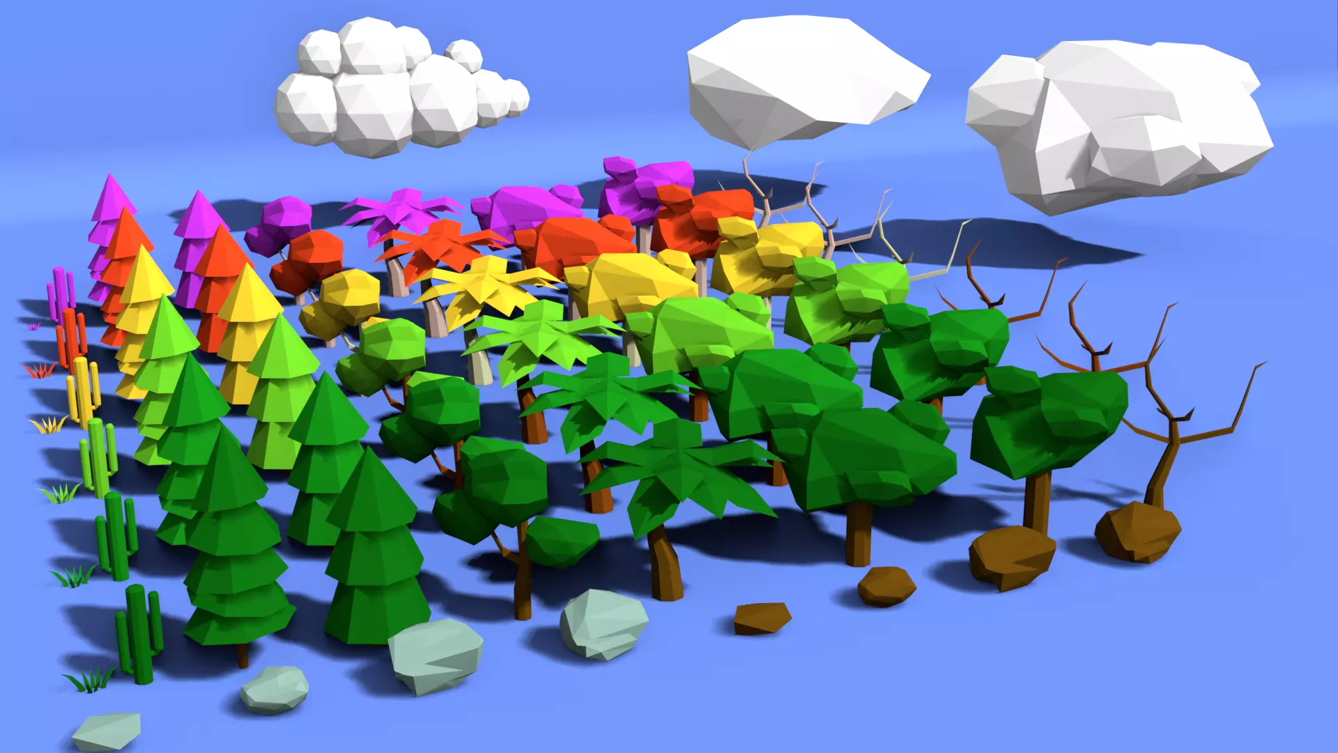 3D model Low Poly Nature Pack by RgsDev VR / AR / low-poly | CGTrader