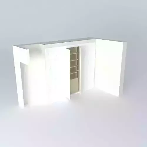White wooden cupboard 