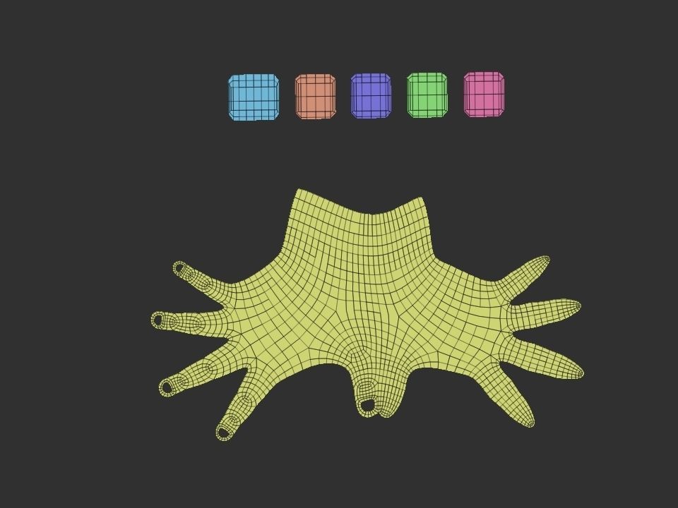 realistic female hand 3D model_6