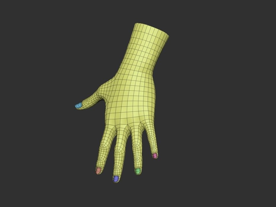 realistic female hand 3D model_2