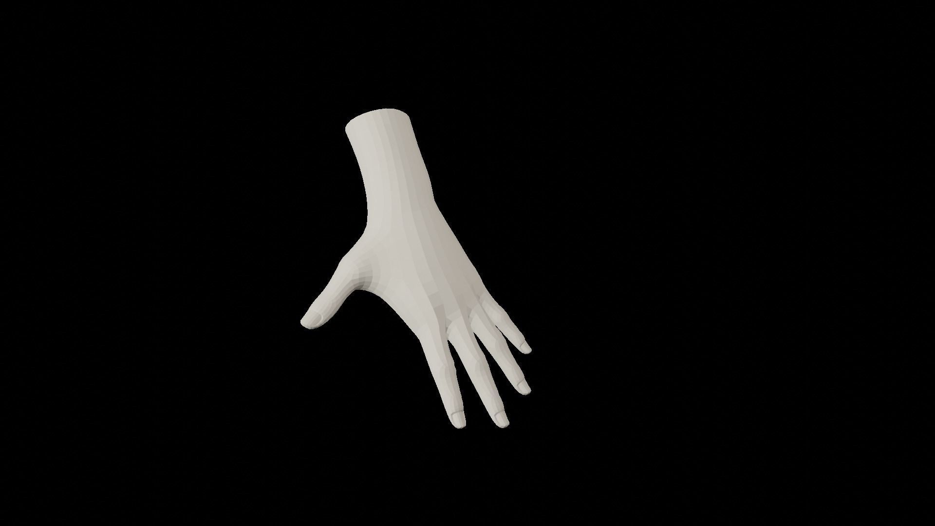 realistic female hand 3D model_9