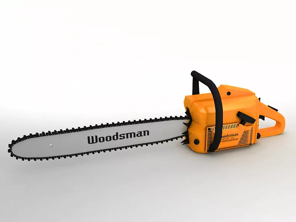Chainsaw woodsman Low-poly 3D model