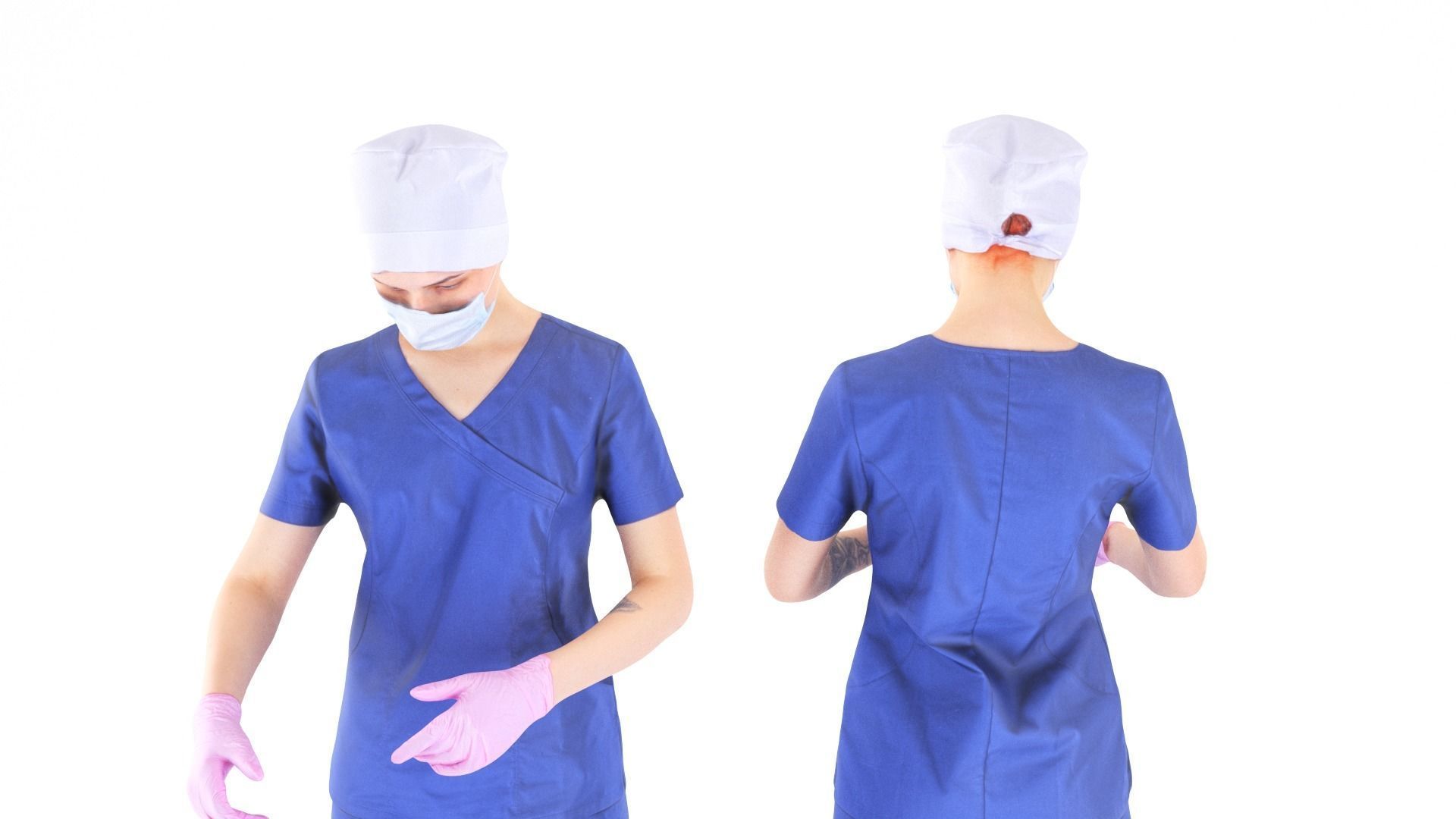 Surgeon doctor working 20 Low-poly 3D model_1