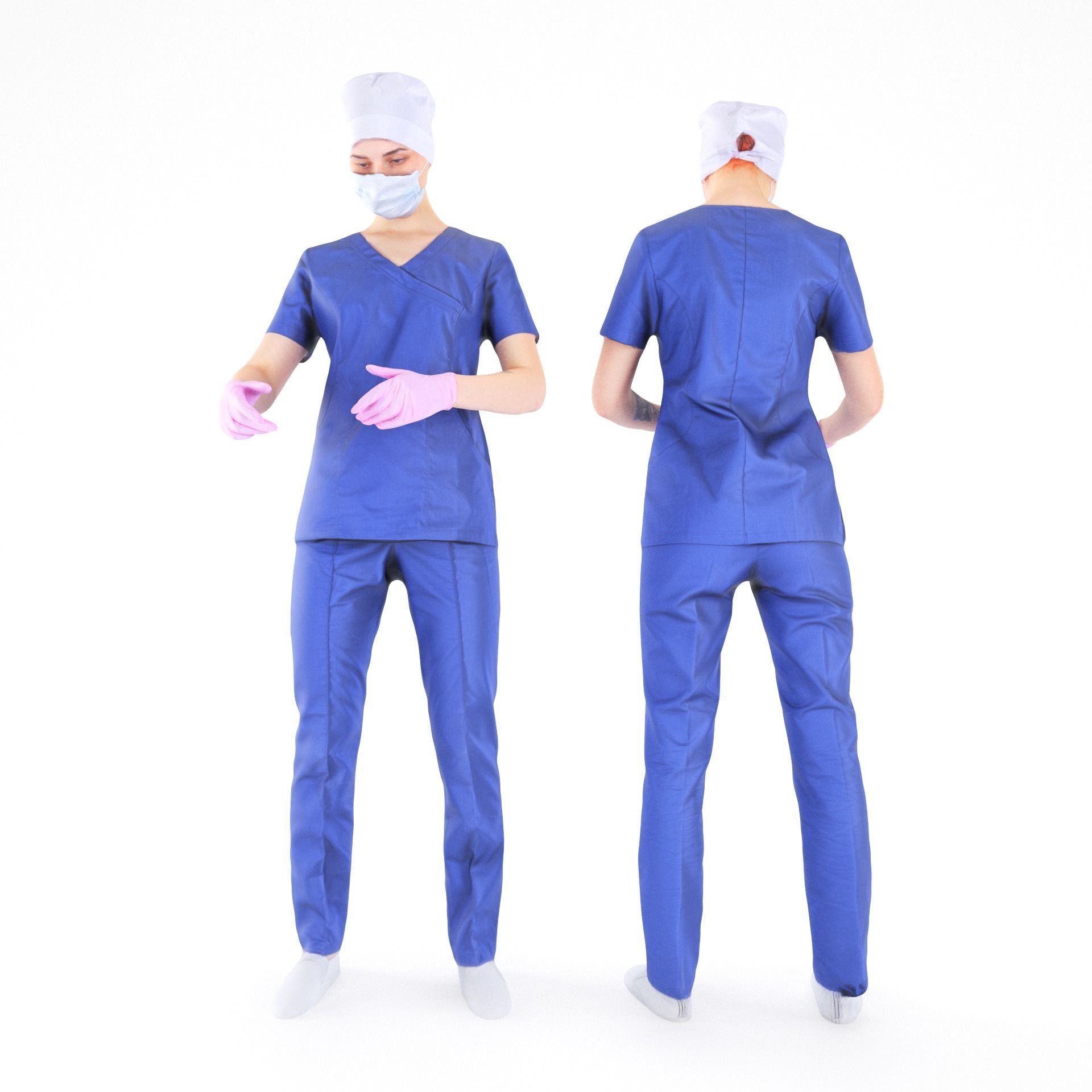 Surgeon doctor working 20 Low-poly 3D model_2