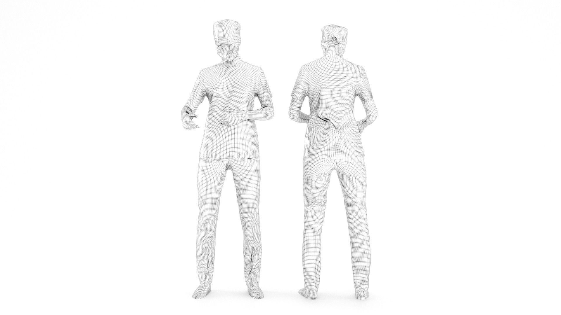 Surgeon doctor working 20 Low-poly 3D model_5