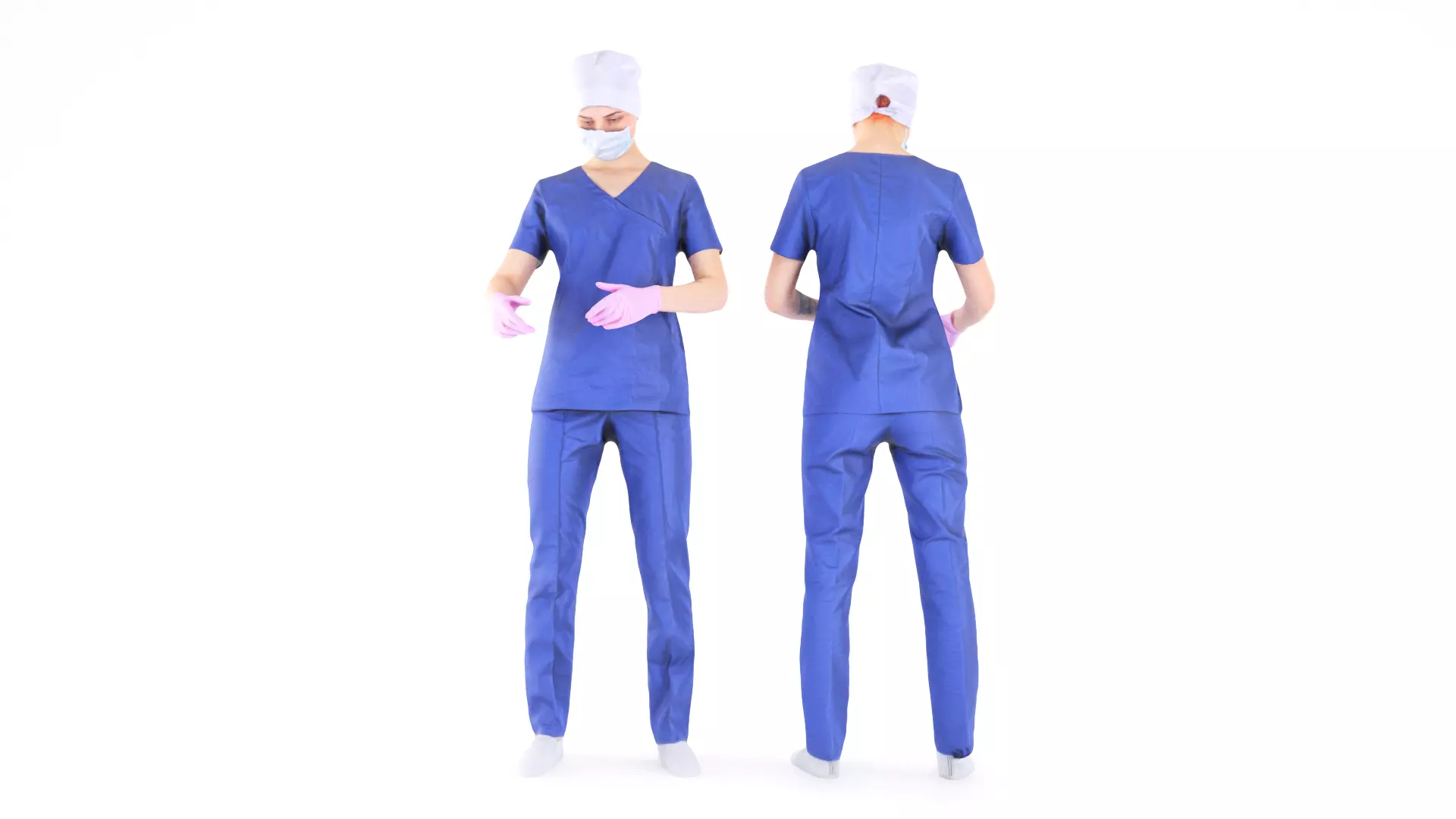 Surgeon doctor working 20 Low-poly 3D model_0