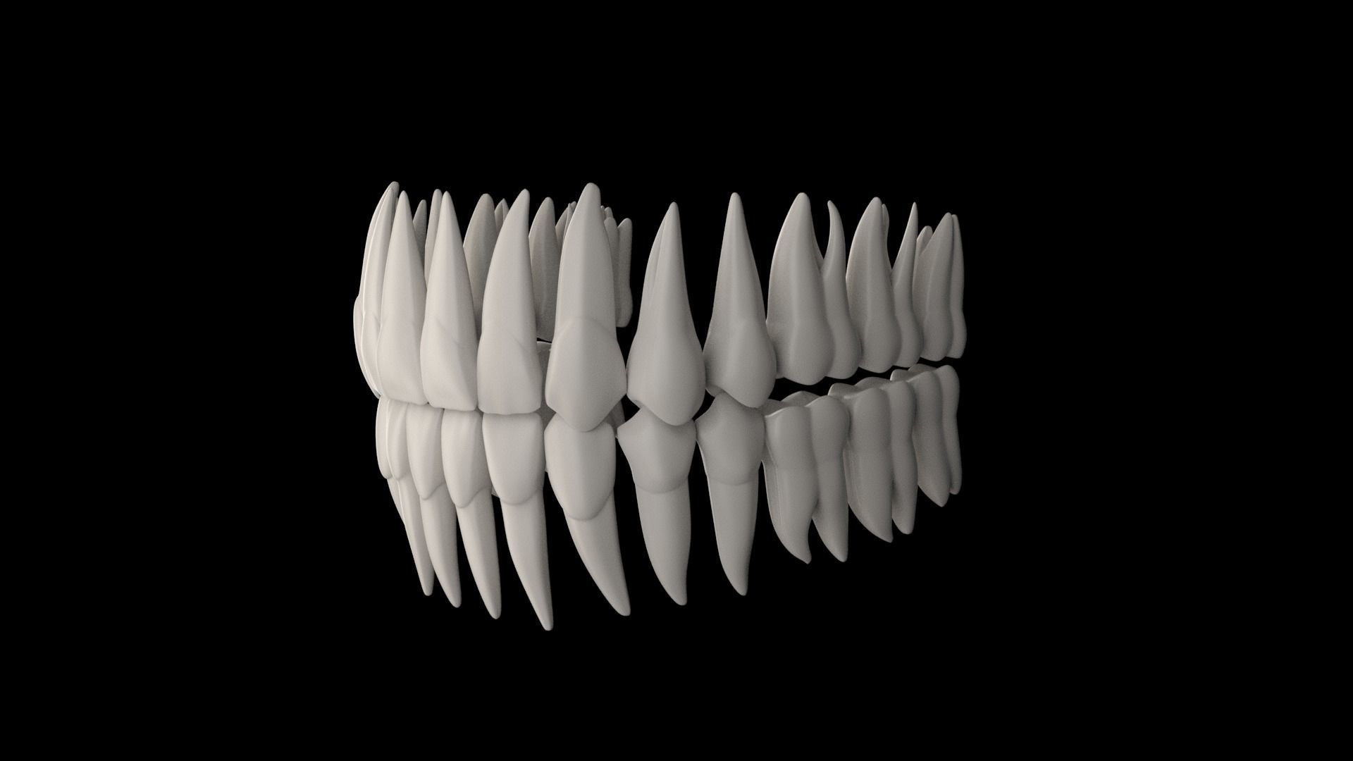 teeth human mouth with 3D model_3