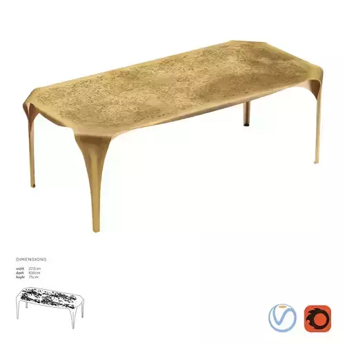 De Castelli Convivium Dining Table Low-poly 3D model