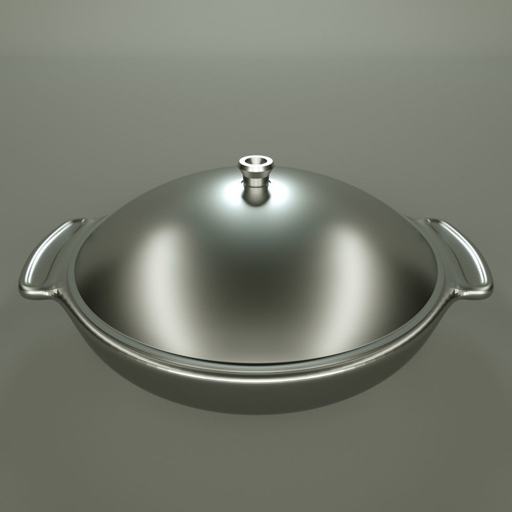 Pan with lid 3D model