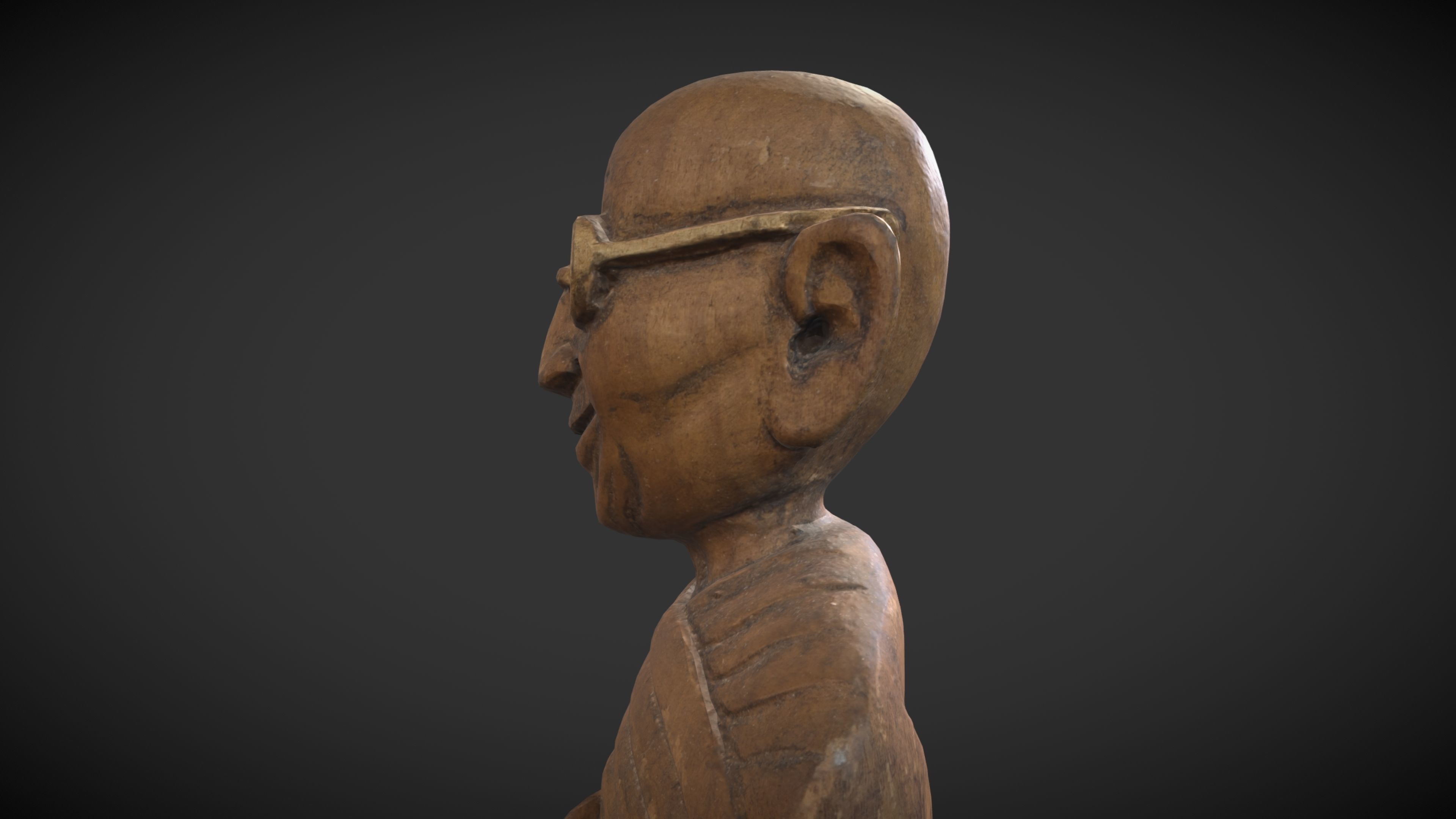 Wooden Gandhi v2 3DP 3D print model_27