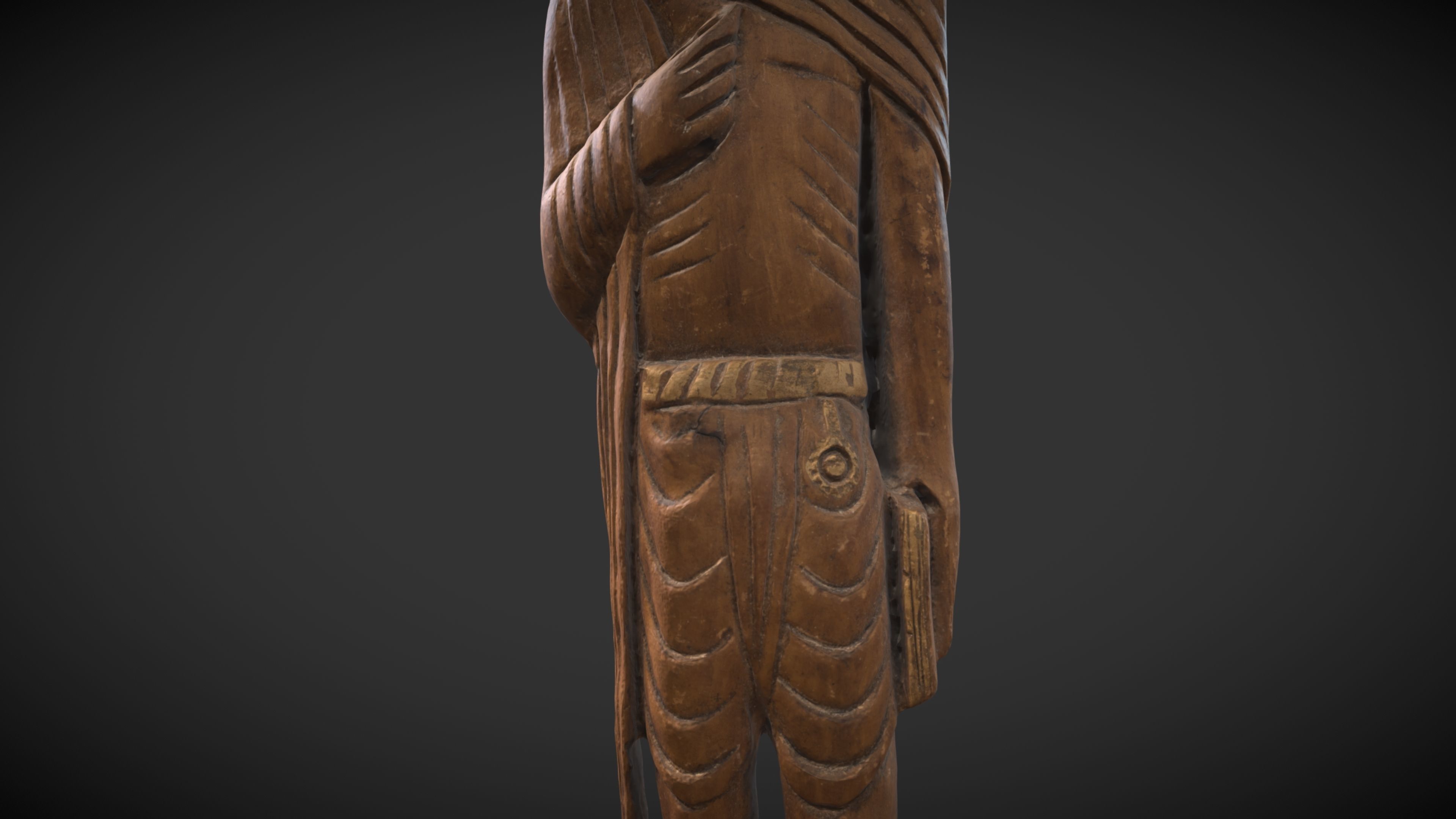 Wooden Gandhi v2 3DP 3D print model_31