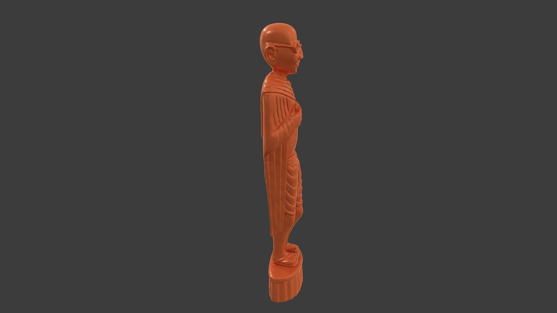 Wooden Gandhi v2 3DP 3D print model_4