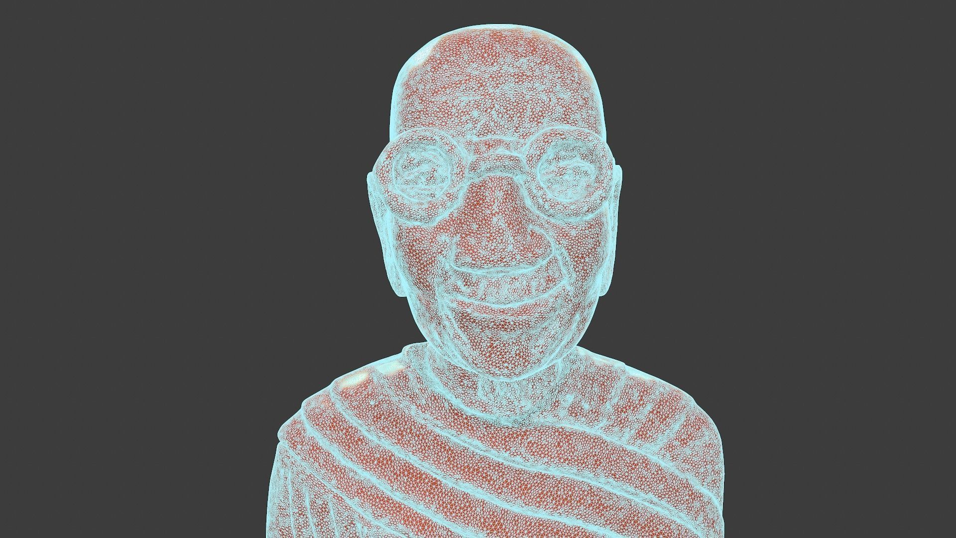 Wooden Gandhi v2 3DP 3D print model_17