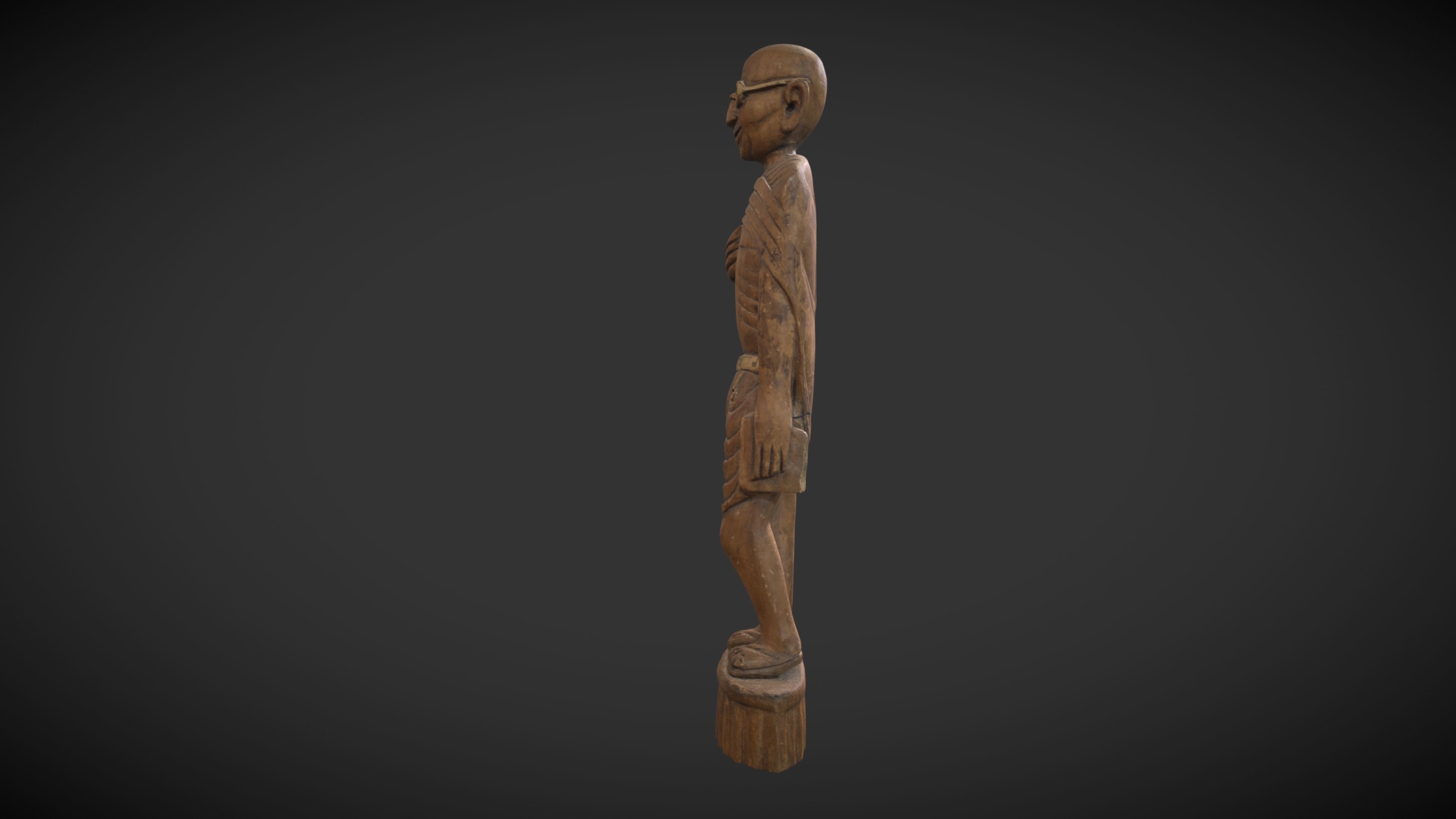 Wooden Gandhi v2 3DP 3D print model_13