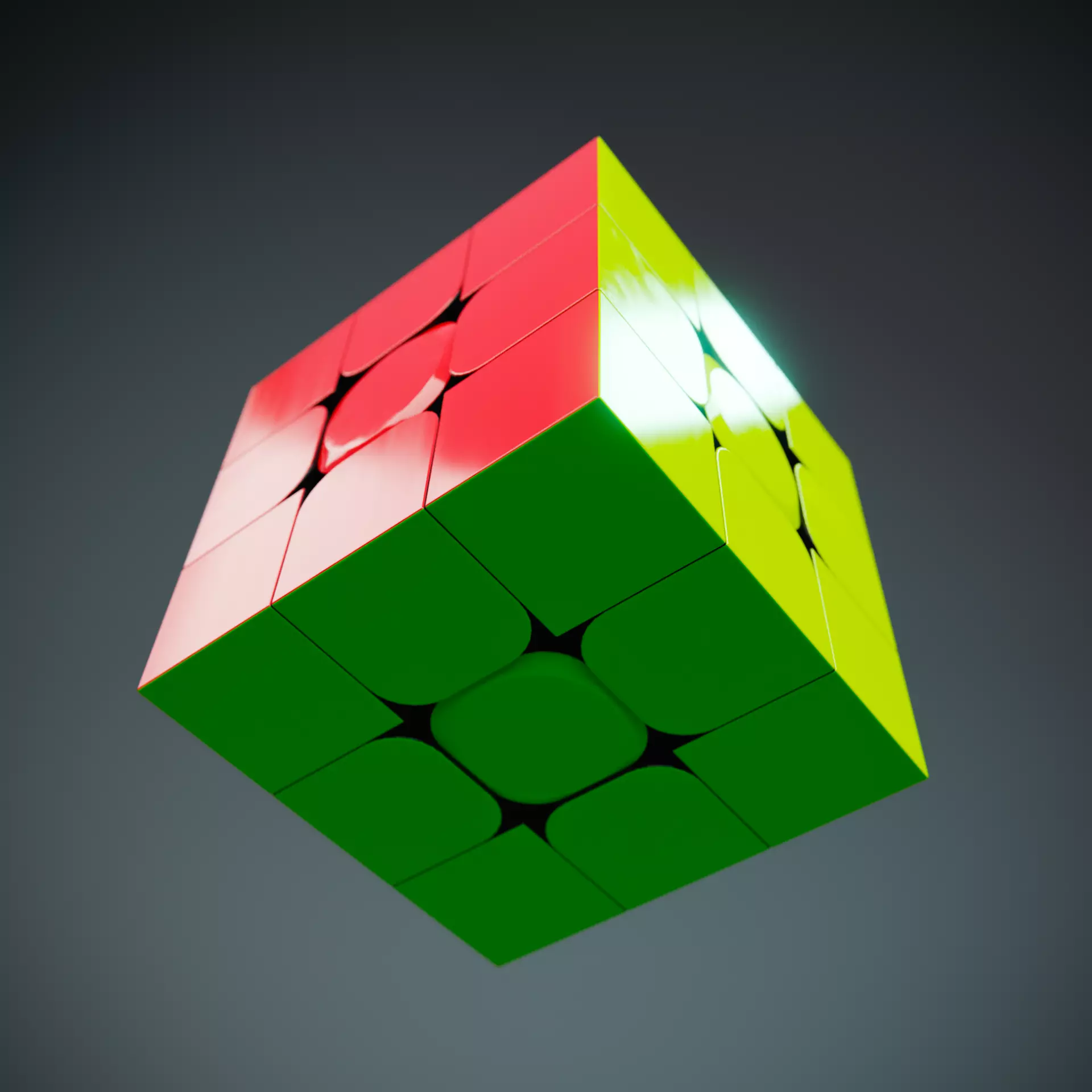 Rubiks Speed Cube 3D model_0