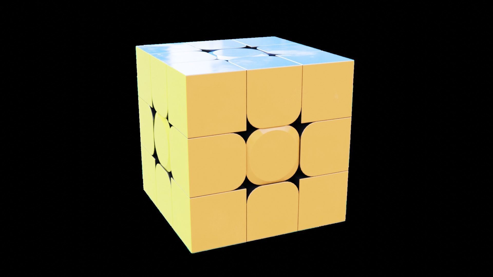 Rubiks Speed Cube 3D model_1