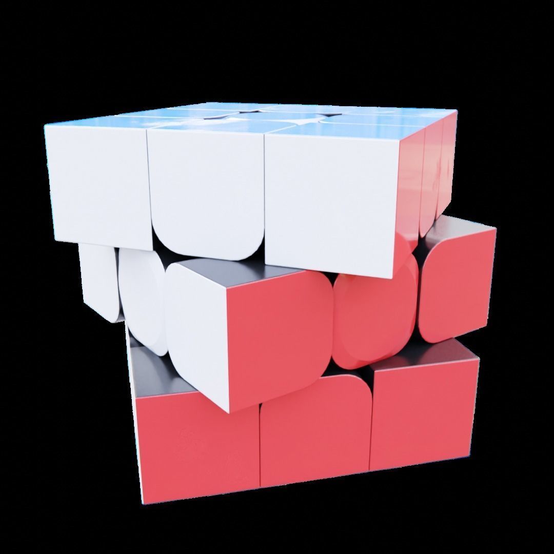 Rubiks Speed Cube 3D model_2