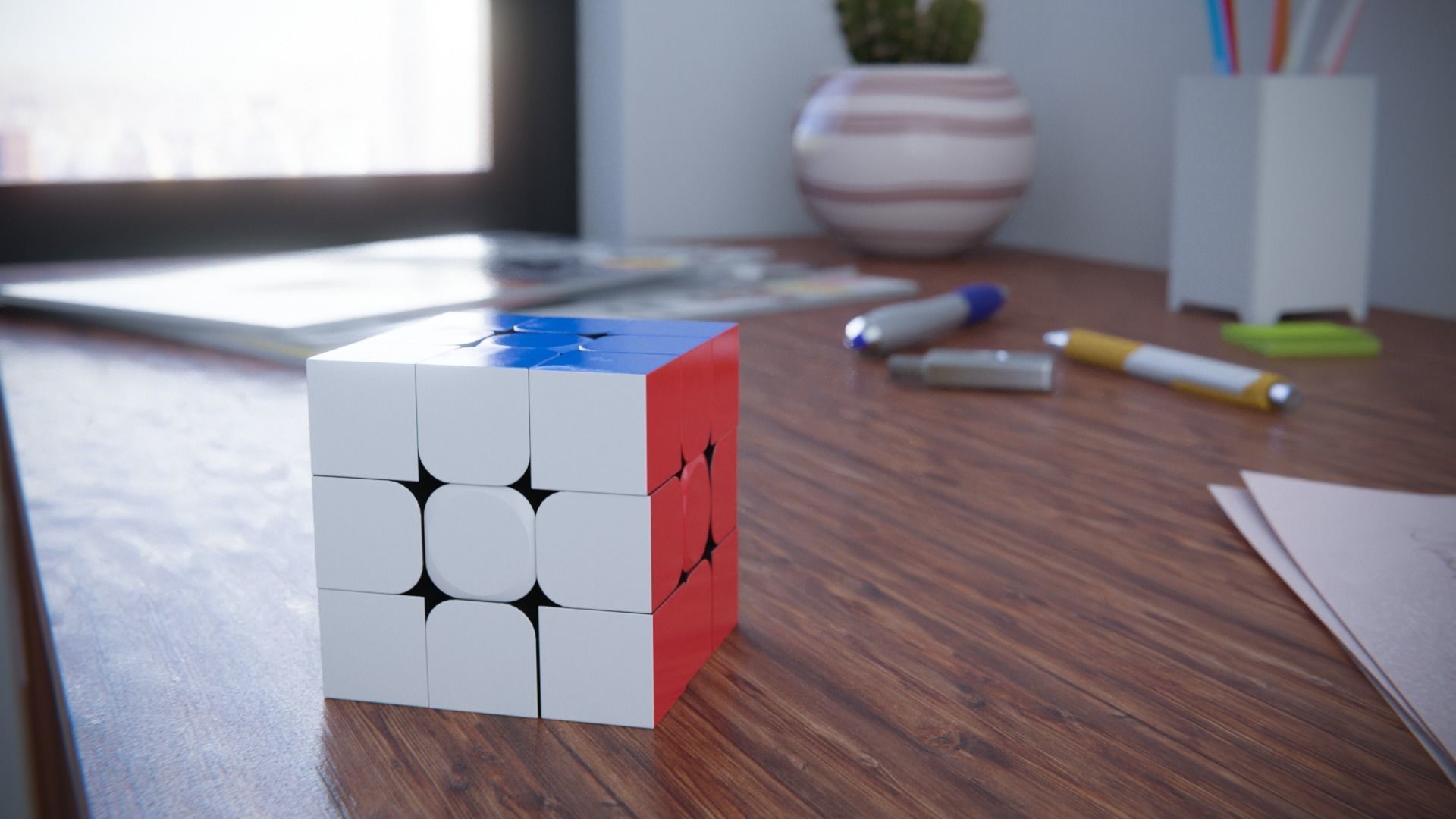 Rubiks Speed Cube 3D model_3