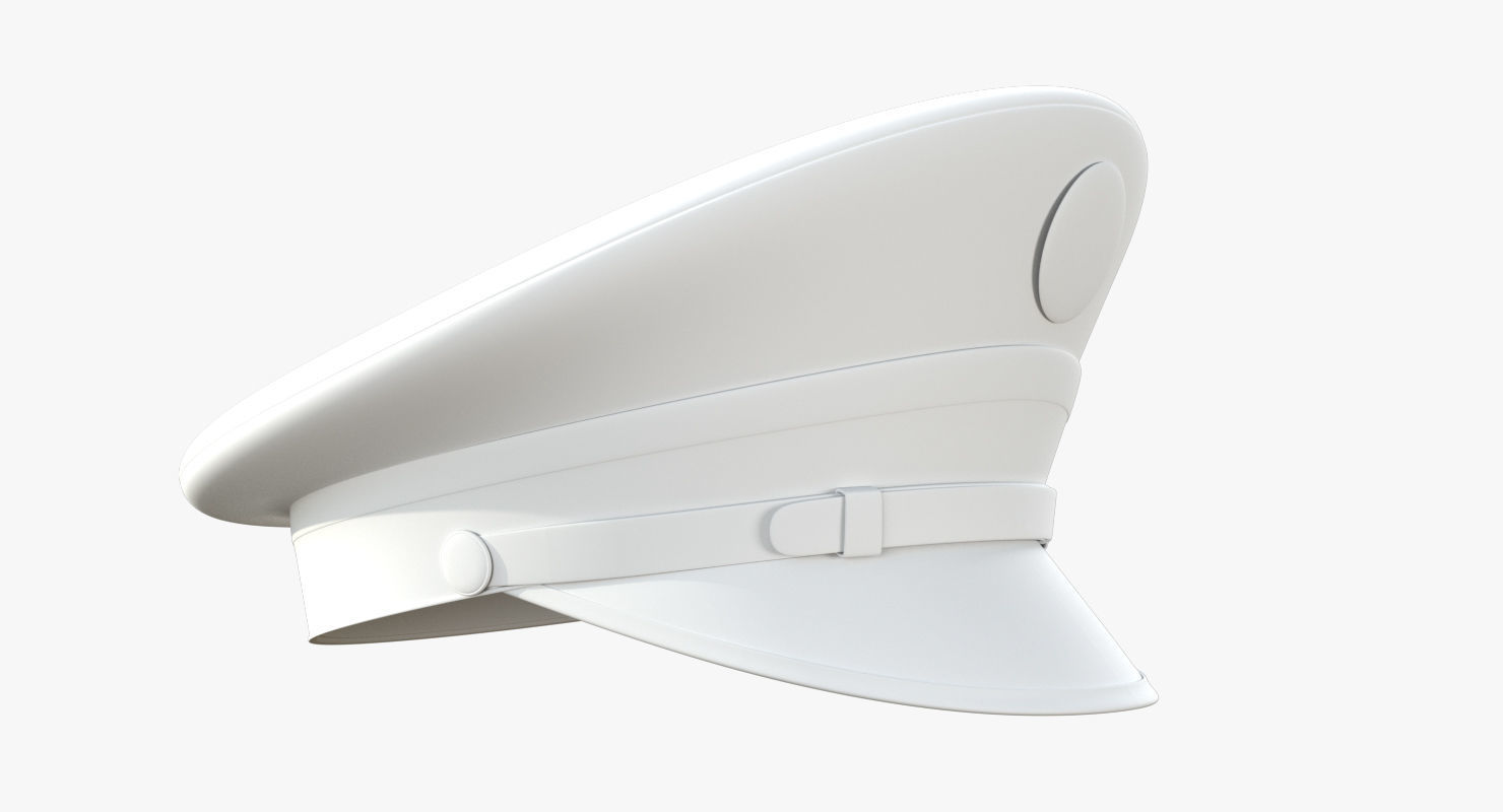 Navy Officer Cap PBR Low-poly 3D model_6