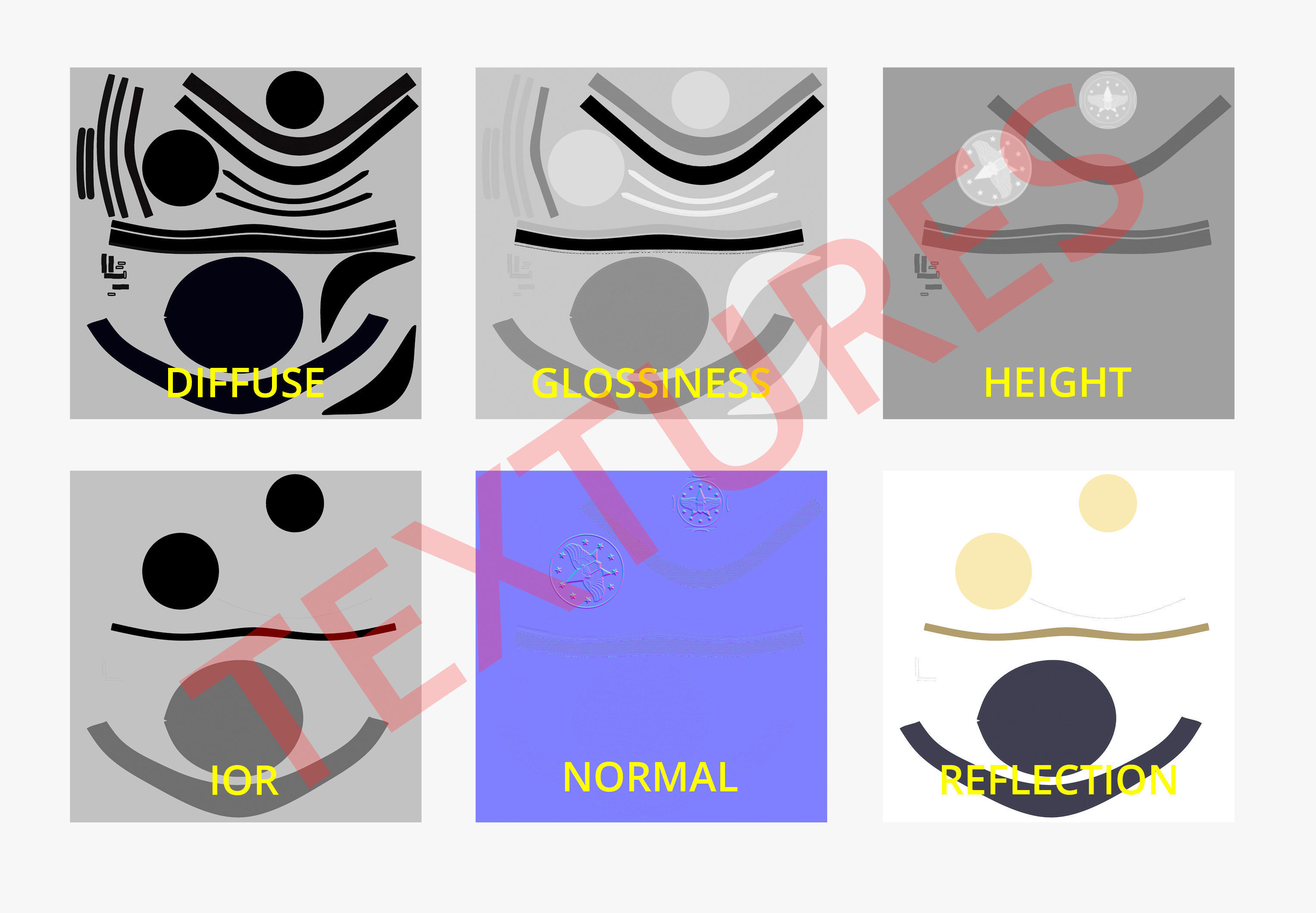 Navy Officer Cap PBR Low-poly 3D model_15