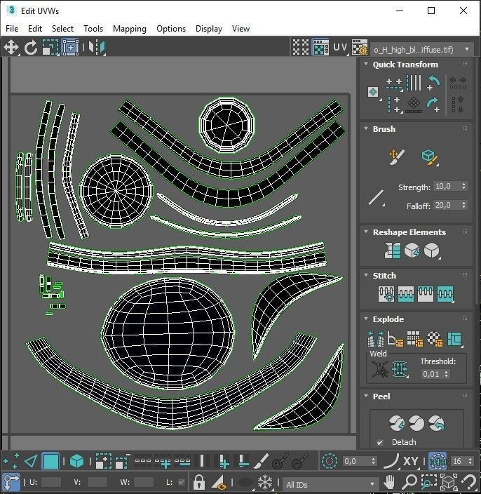 Navy Officer Cap PBR Low-poly 3D model_16