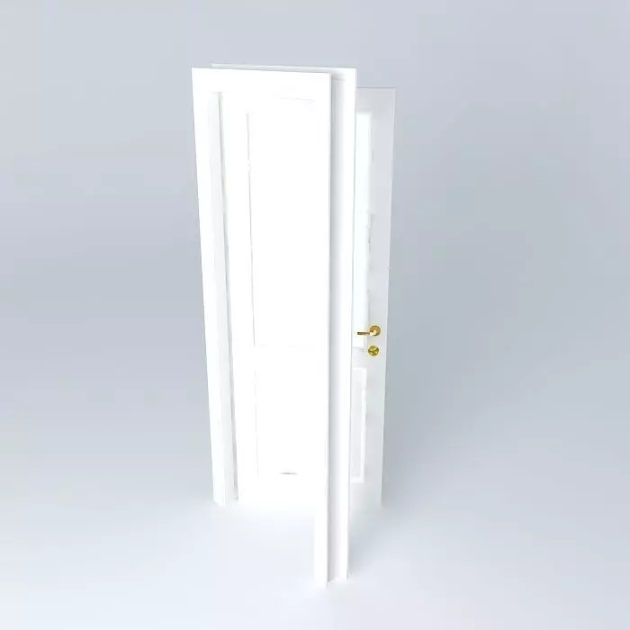 Old-fashioned door Free 3D model_0