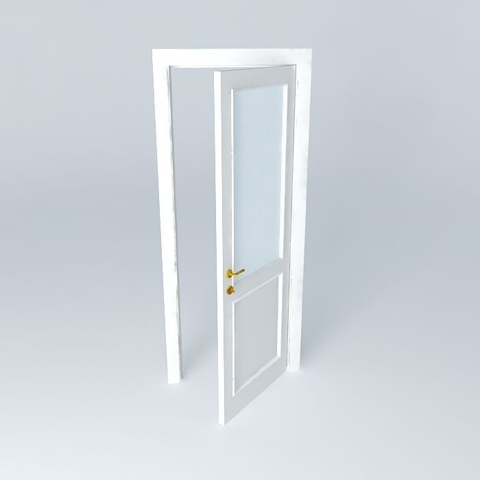Old-fashioned door Free 3D model_2