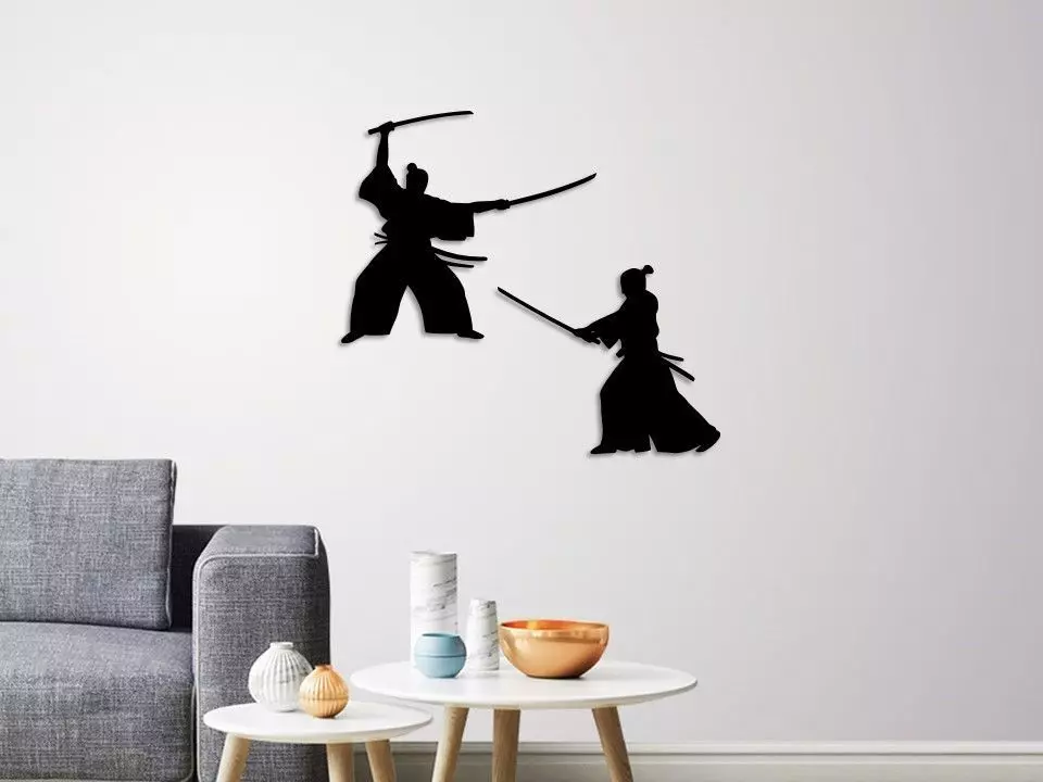 Samurai warriors wall decoration 3D print model