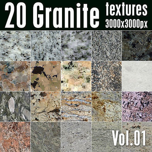 20 High Res Seamless Granite Textures Vol01 Texture
