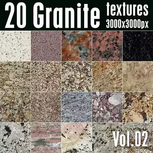 20 High Res Seamless Granite Textures Vol02 Texture