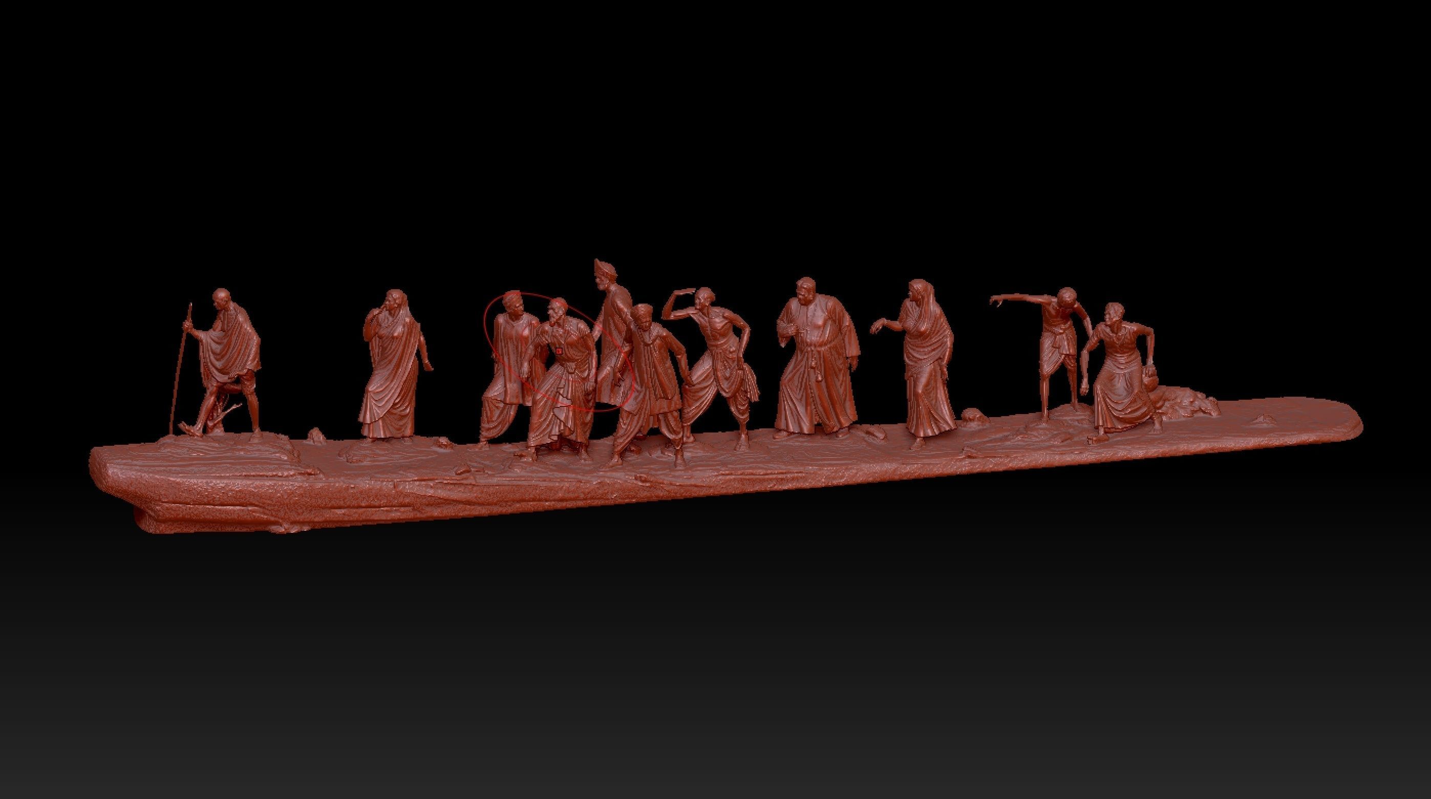 Gandhi Salt March 3DP 3D print model_4