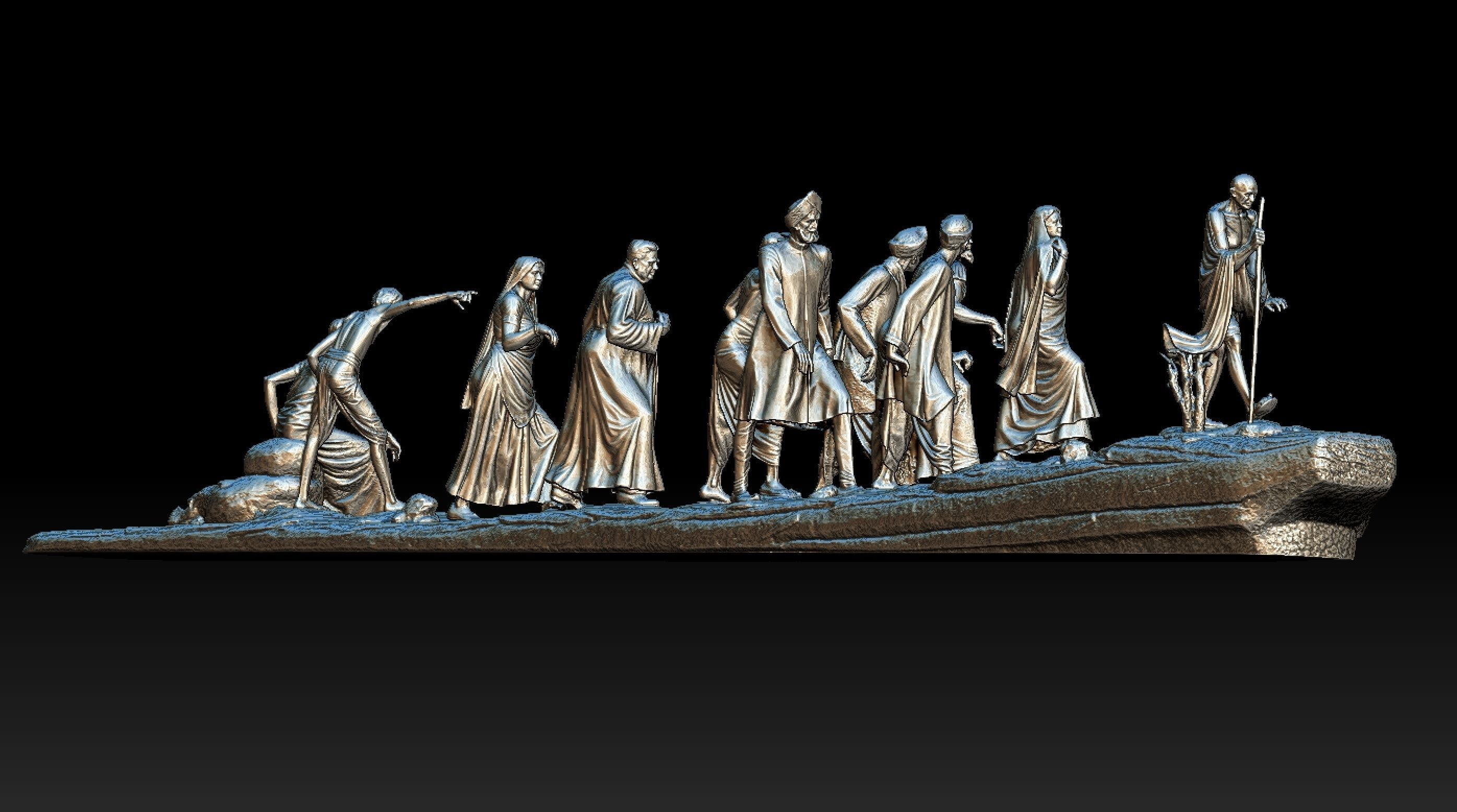 Gandhi Salt March 3DP 3D print model_7