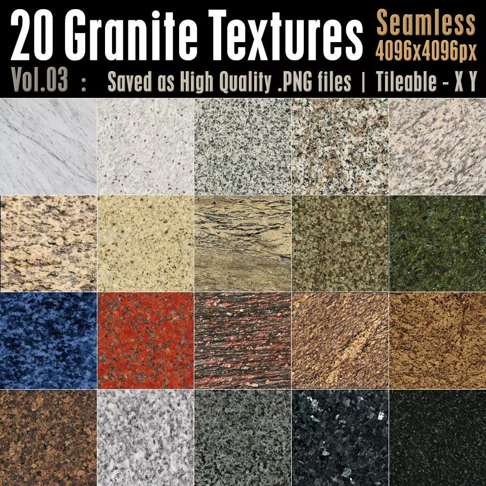 20 High Res Seamless Granite Textures Vol03 Texture_0