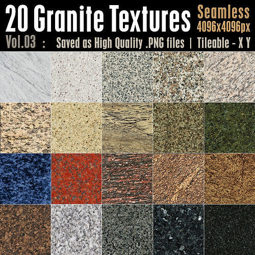 20 High Res Seamless Granite Textures Vol03 Texture