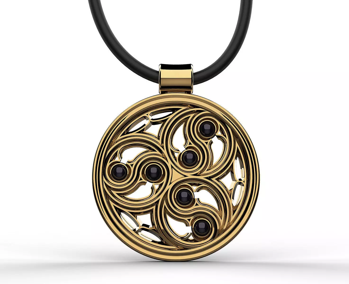 Gothic pendant 3D print model_0