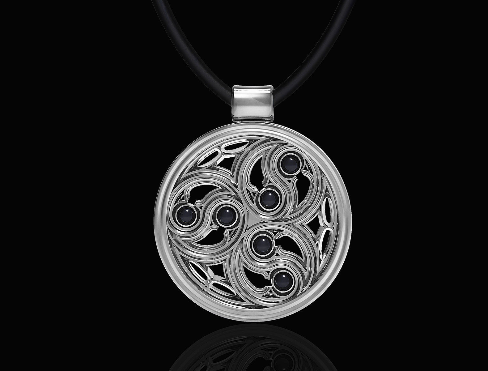 Gothic pendant 3D print model_3
