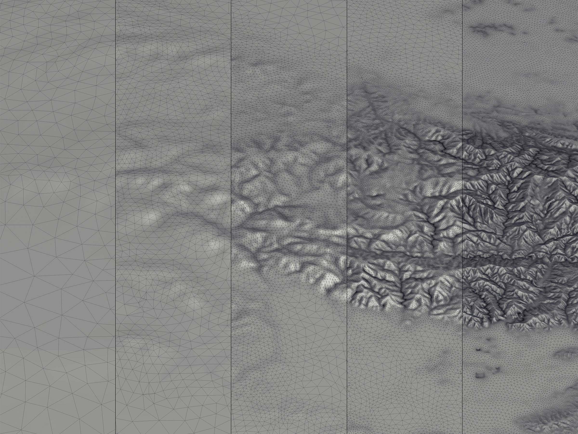 Los Angeles County Terrain Low-poly 3D model_1