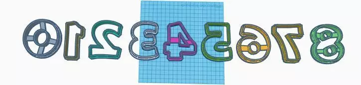 Numbers cookie cutter 3D print model