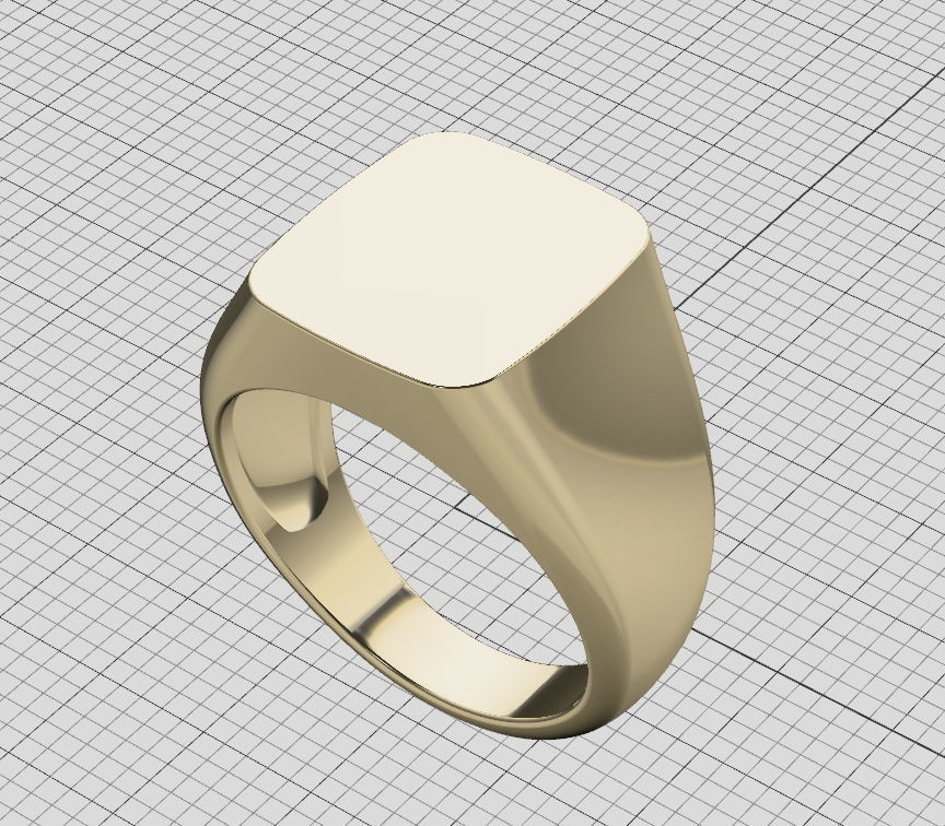 Signet ring collection 4rings PACKAGE 3D print model_13