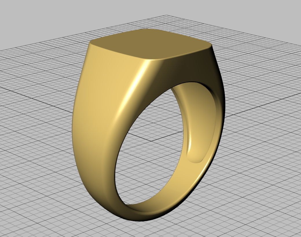 Signet ring collection 4rings PACKAGE 3D print model_5