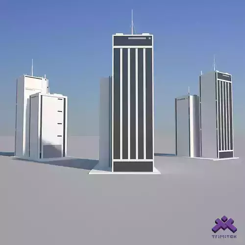 Industrial Building 01 Low-poly 3D model