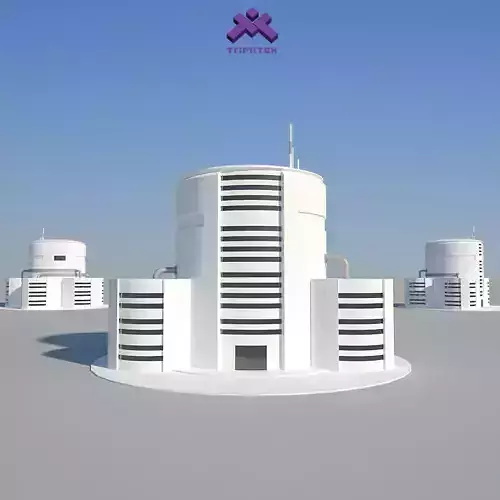 Industrial Building 04 Low-poly 3D model