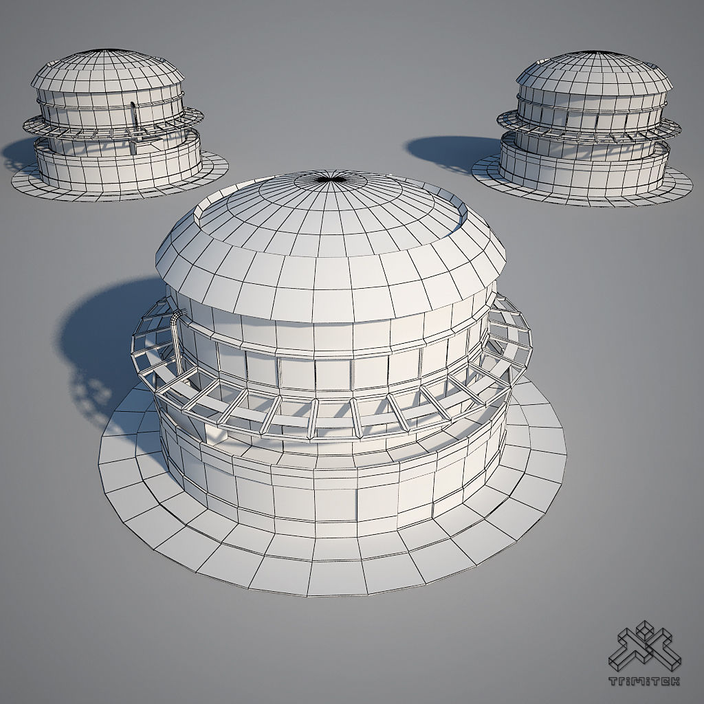 Industrial Building 05 Low-poly 3D model_3