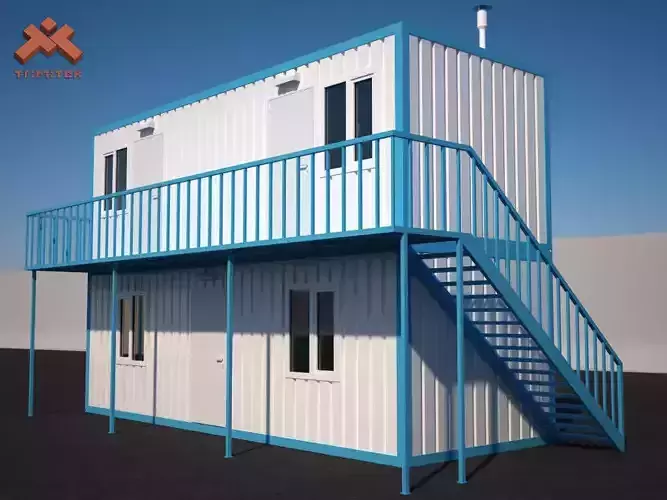 Shipping Container House 2 story 3D model