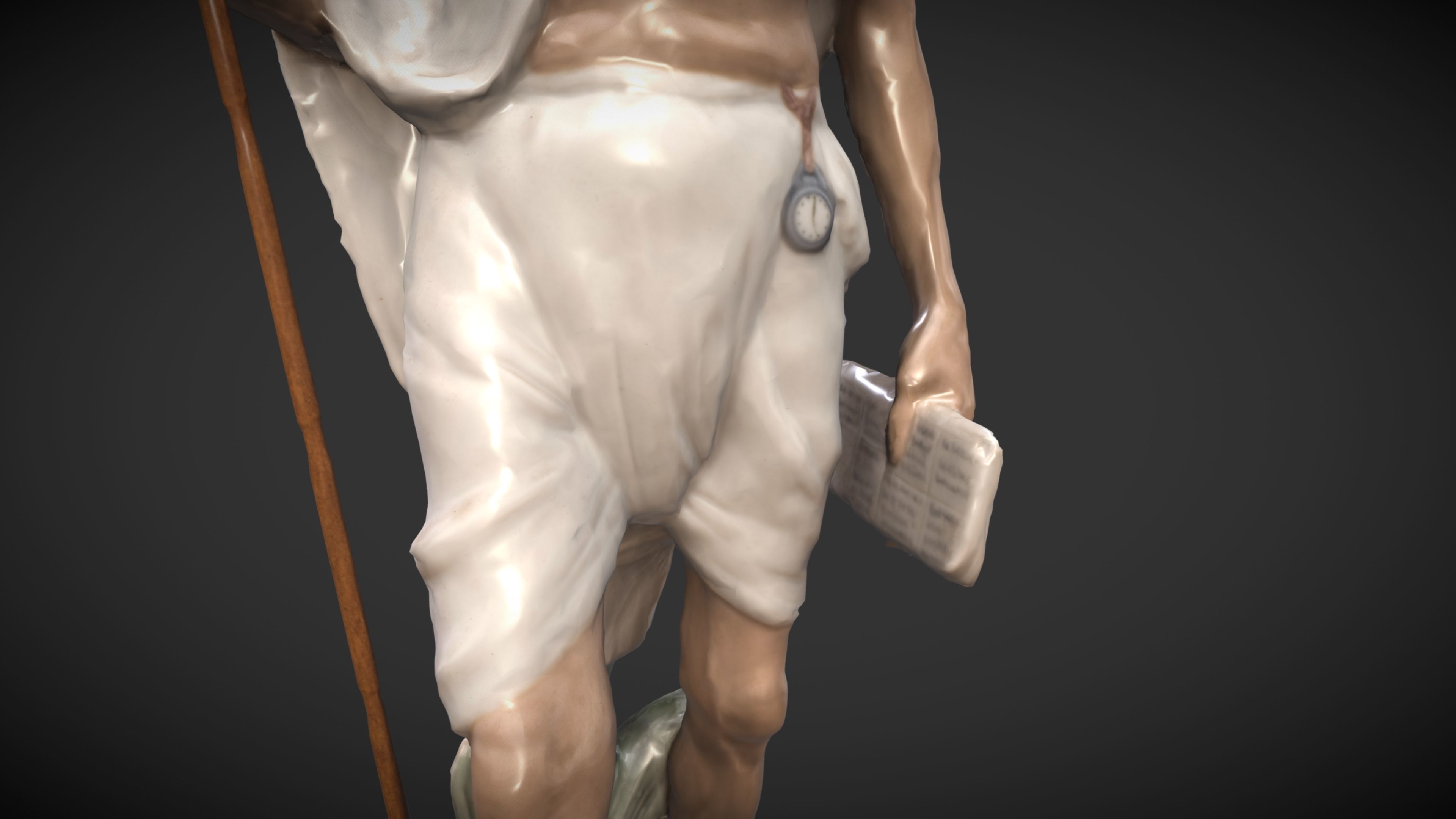 Ceramic Gandhi 3DP 3D print model_29