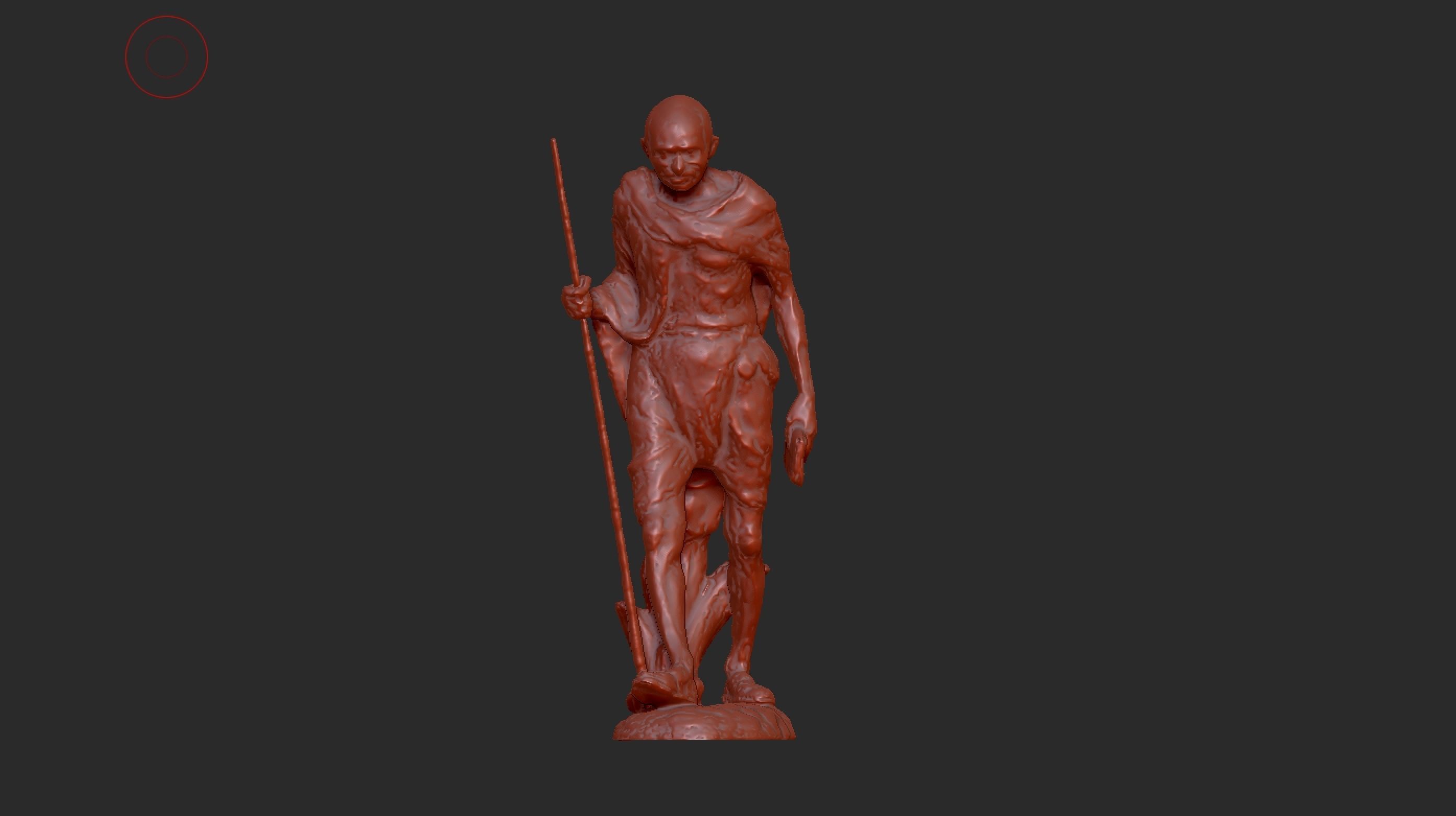 Ceramic Gandhi 3DP 3D print model_35